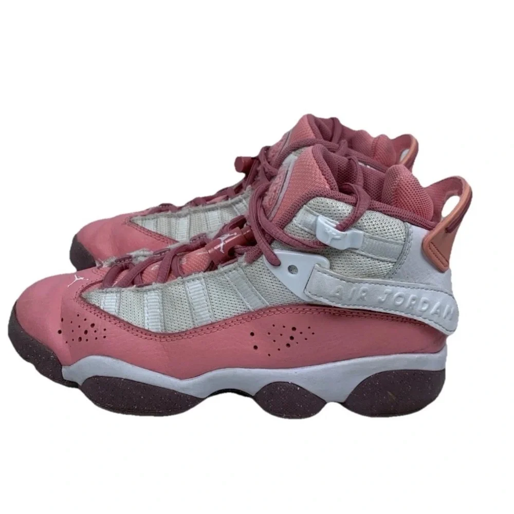 [323419-616] Grade School Air Jordan 6 RINGS GS 'CORAL CHALK' Size 3.5Y (S267)